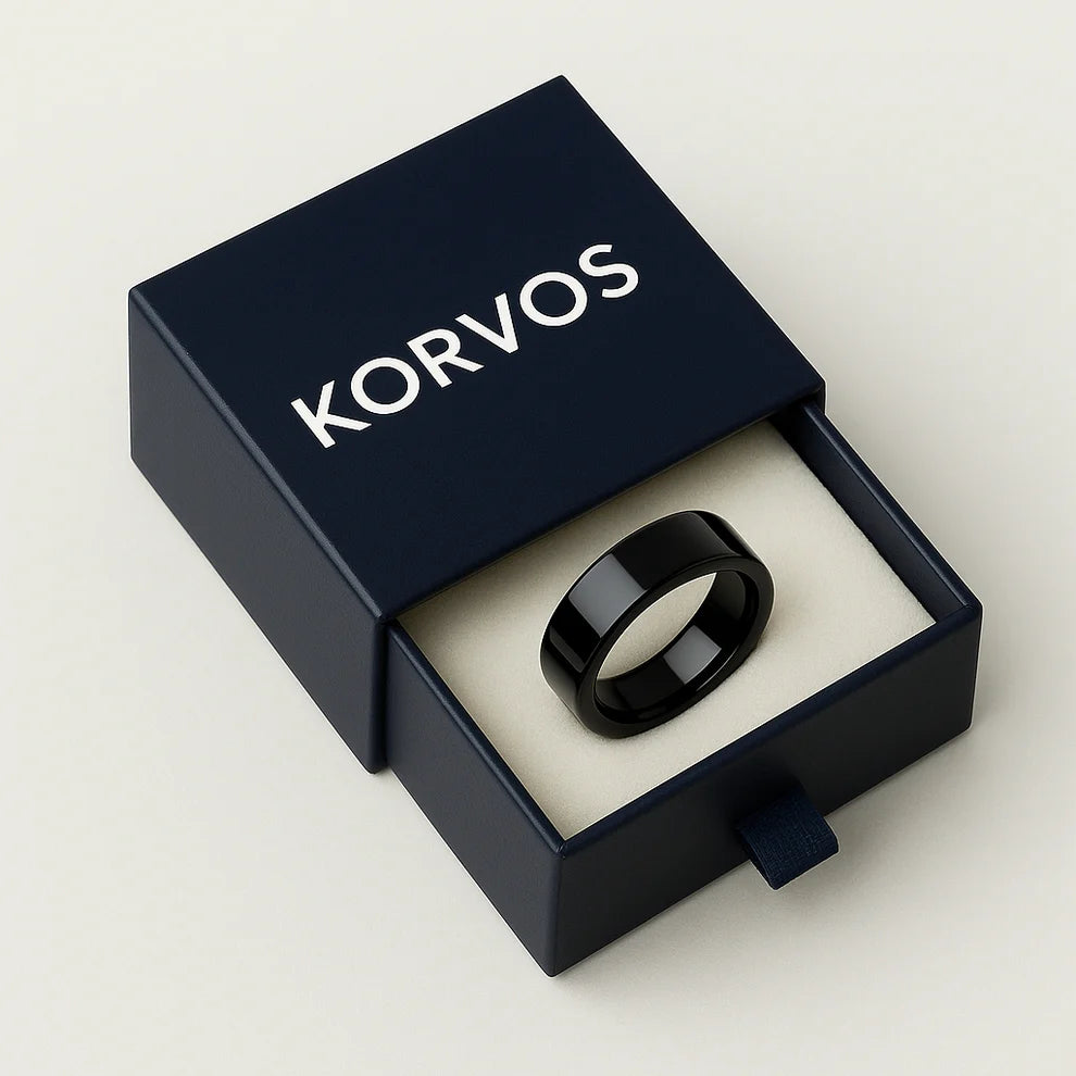 KORVOS HEMATITE RING